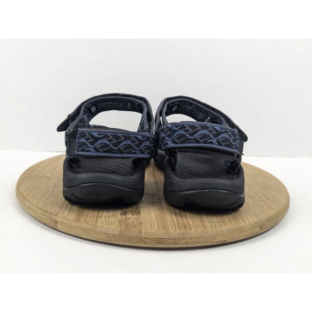 Teva Sport Sandals Mens 7 Black Blue Aztec Hurricane 4 Strappy Outdoor Hike